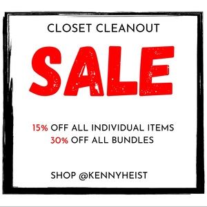 CLOSET CLEANOUT SALE